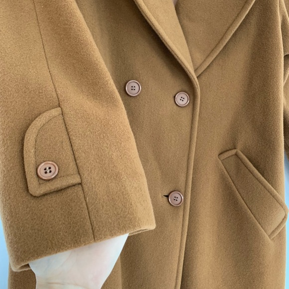 Vintage 100% Wool coat L- XL caramel from Me-Jay Made in Canada - Picture 8 of 14